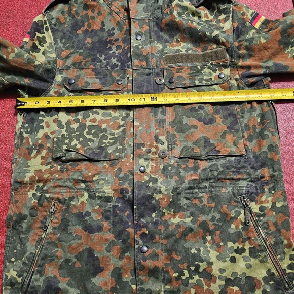 VTG German Military Jacket Mens S Flecktarn Camo Parka Army Field Coat 1993 - Picture 14 of 15